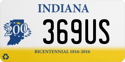 IN license plate 369US