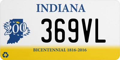 IN license plate 369VL