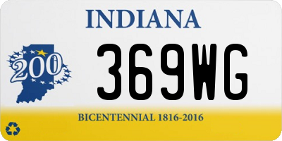 IN license plate 369WG