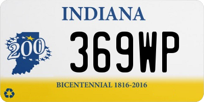 IN license plate 369WP