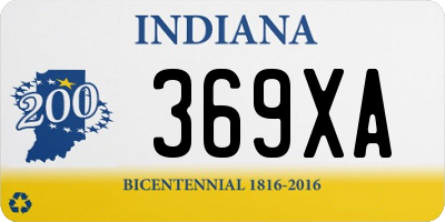 IN license plate 369XA