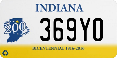 IN license plate 369YO