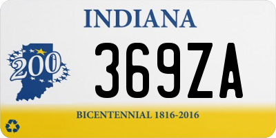 IN license plate 369ZA