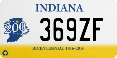 IN license plate 369ZF