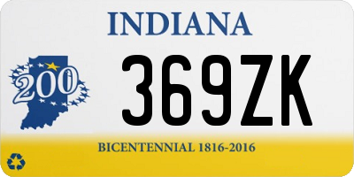 IN license plate 369ZK