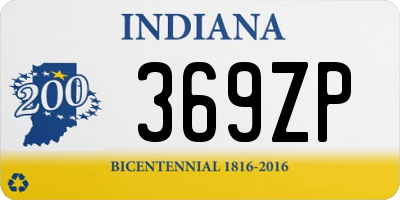 IN license plate 369ZP