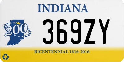 IN license plate 369ZY