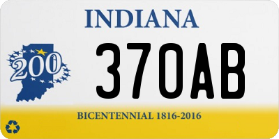 IN license plate 370AB