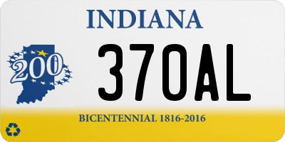 IN license plate 370AL