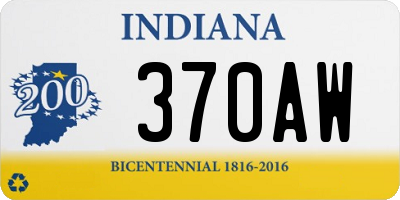 IN license plate 370AW