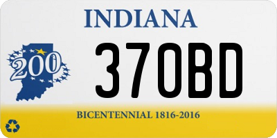 IN license plate 370BD