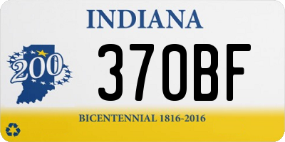 IN license plate 370BF