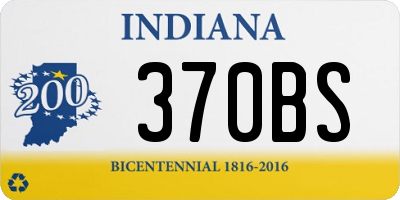 IN license plate 370BS