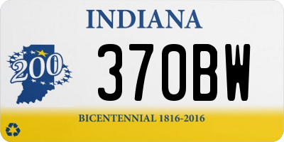 IN license plate 370BW