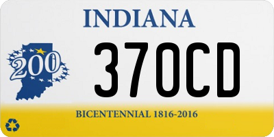 IN license plate 370CD