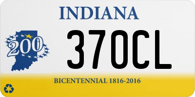 IN license plate 370CL