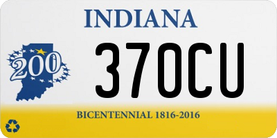 IN license plate 370CU