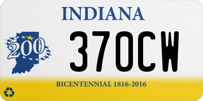 IN license plate 370CW