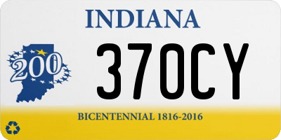 IN license plate 370CY