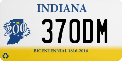 IN license plate 370DM