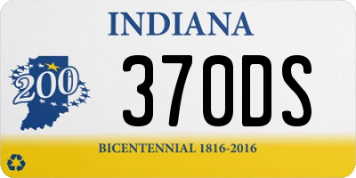 IN license plate 370DS