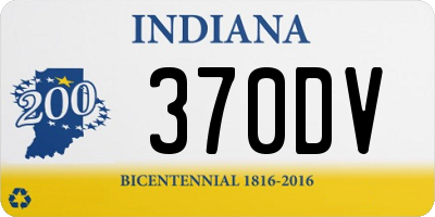 IN license plate 370DV