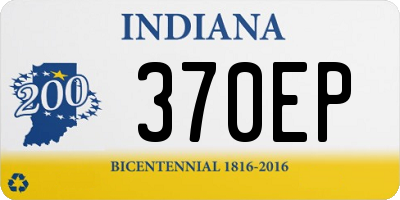 IN license plate 370EP