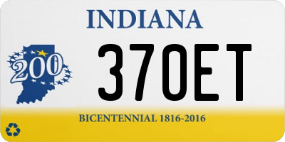 IN license plate 370ET