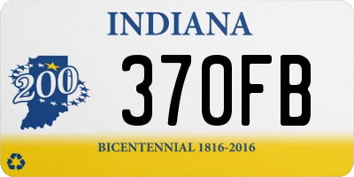 IN license plate 370FB