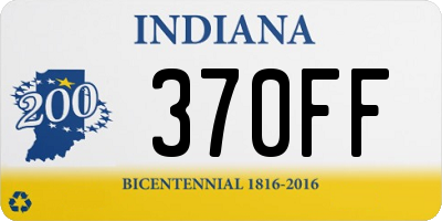 IN license plate 370FF