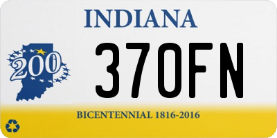 IN license plate 370FN