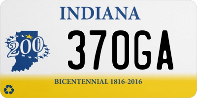 IN license plate 370GA