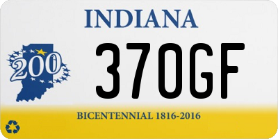 IN license plate 370GF