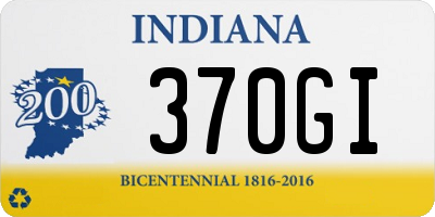 IN license plate 370GI