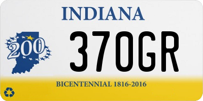 IN license plate 370GR