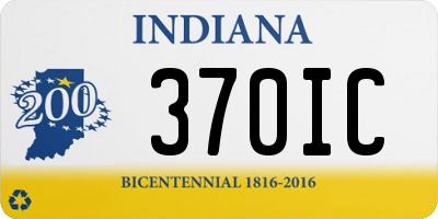 IN license plate 370IC