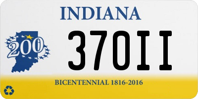 IN license plate 370II