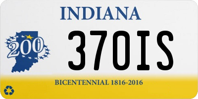 IN license plate 370IS