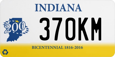 IN license plate 370KM