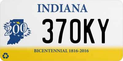 IN license plate 370KY