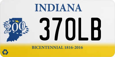 IN license plate 370LB