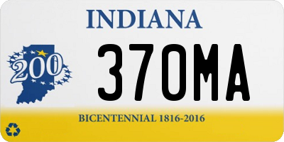 IN license plate 370MA