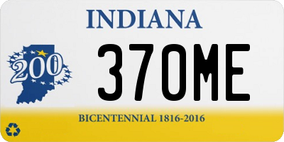 IN license plate 370ME