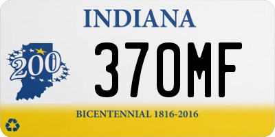 IN license plate 370MF