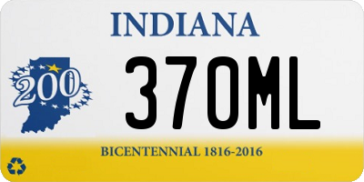 IN license plate 370ML