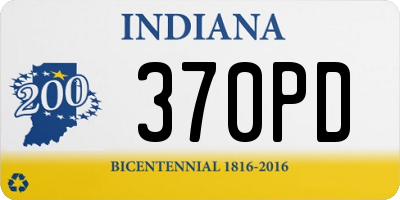 IN license plate 370PD