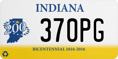 IN license plate 370PG