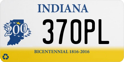 IN license plate 370PL