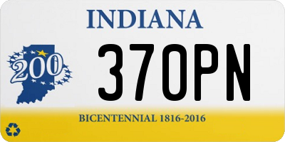 IN license plate 370PN