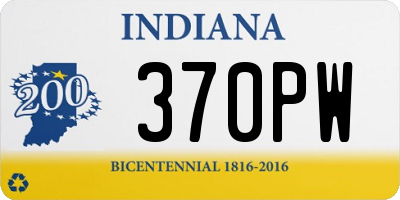 IN license plate 370PW